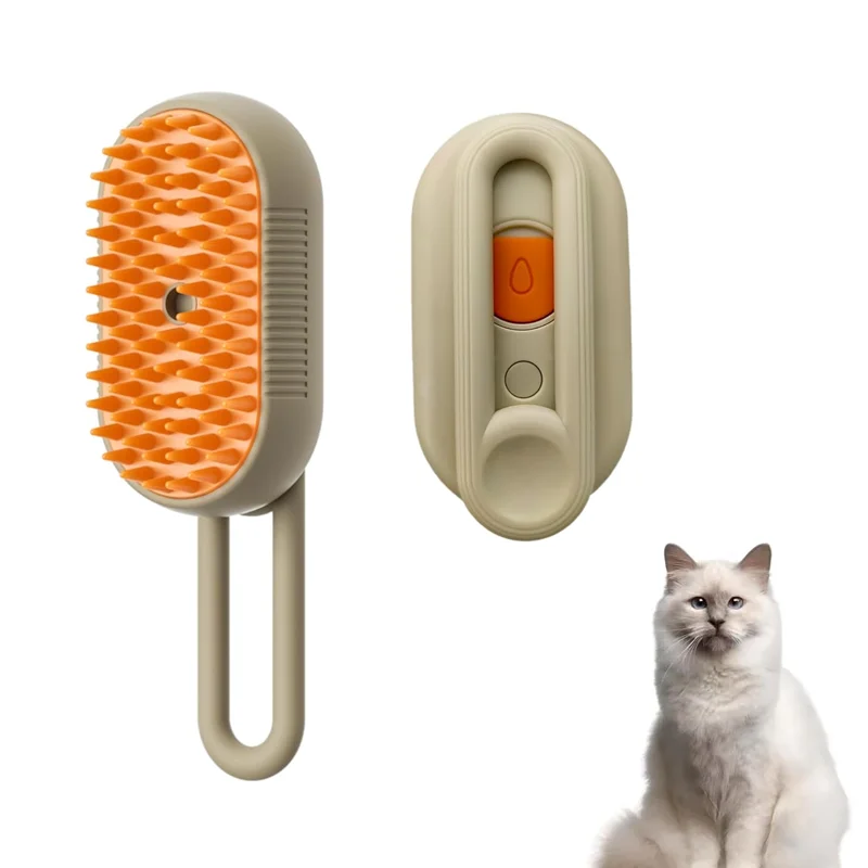 Cepillo 3 en 1 para pelo de perro y gato, cepillo eléctrico para limpieza de mascotas, cepillo con pulverizador de vapor, peine de masaje para depilación, cepillo antienredos.
