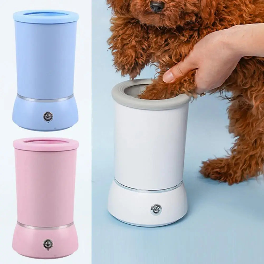 Limpiador automático de patas para mascotas, inteligente y silencioso, con USB, para perros y gatos