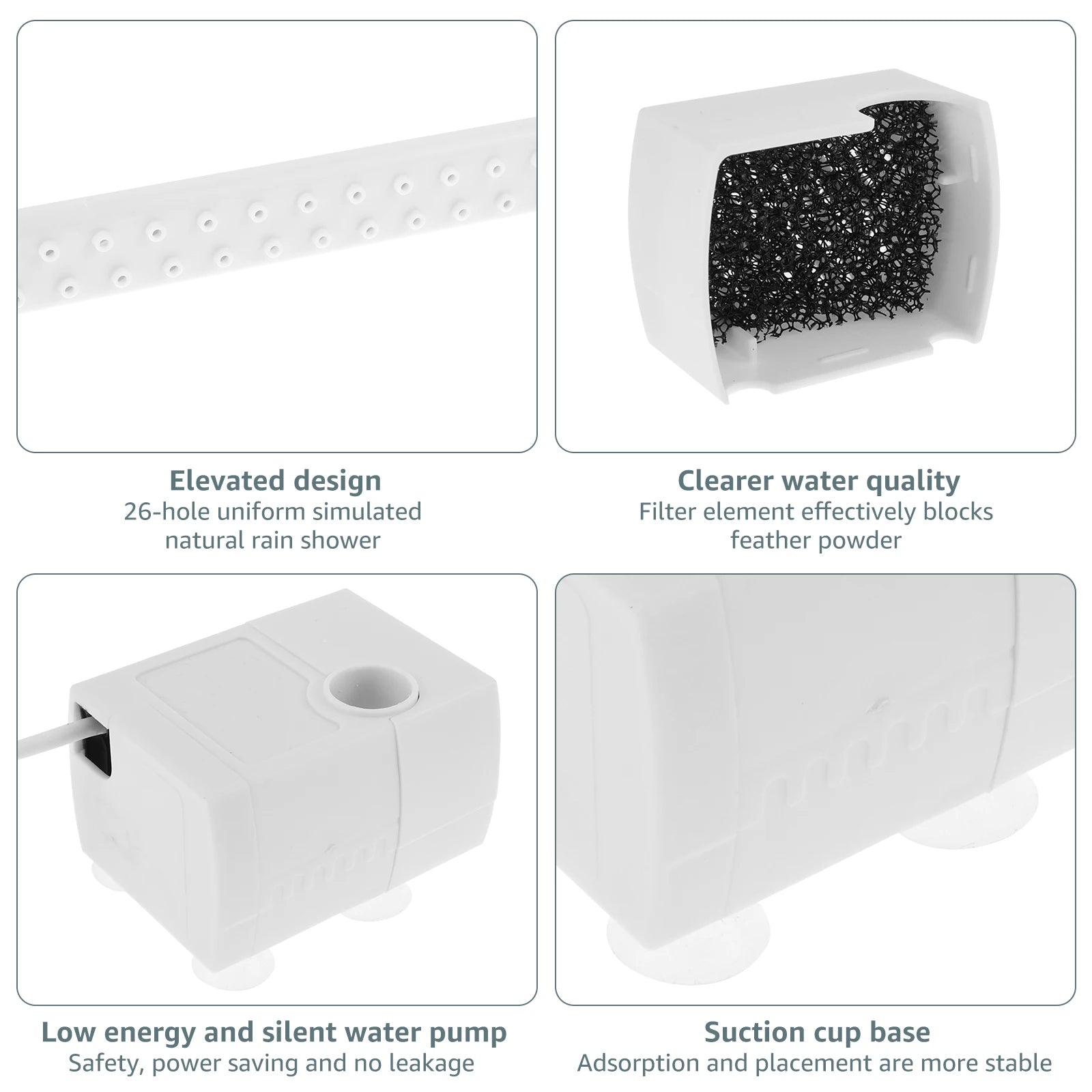 Bañera automática para pájaros y loros, con circulación de agua, USB, eléctrica, para periquitos, ducha, fuente, suministros para pájaros.