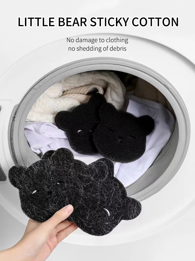 2/4 juegos de quitapelos para mascotas, esponja adhesiva lavable a máquina, reutilizable, apta para lavadora y secadora, color negro