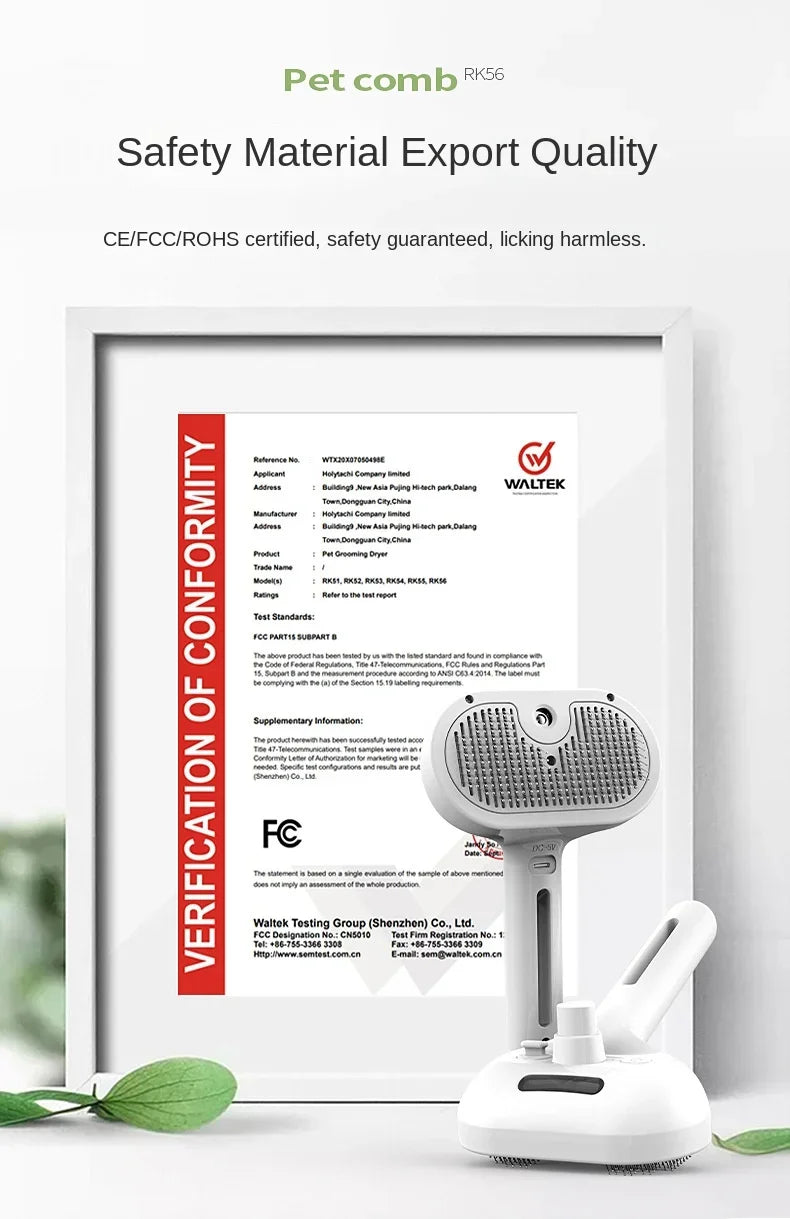 Cepillo 3 en 1 para pelo de perro y gato, cepillo eléctrico para limpieza de mascotas, cepillo con pulverizador de vapor, peine de masaje para depilación, cepillo antienredos.