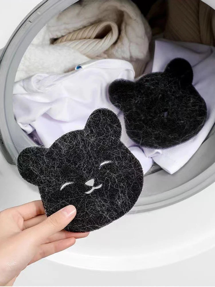 2/4 juegos de quitapelos para mascotas, esponja adhesiva lavable a máquina, reutilizable, apta para lavadora y secadora, color negro