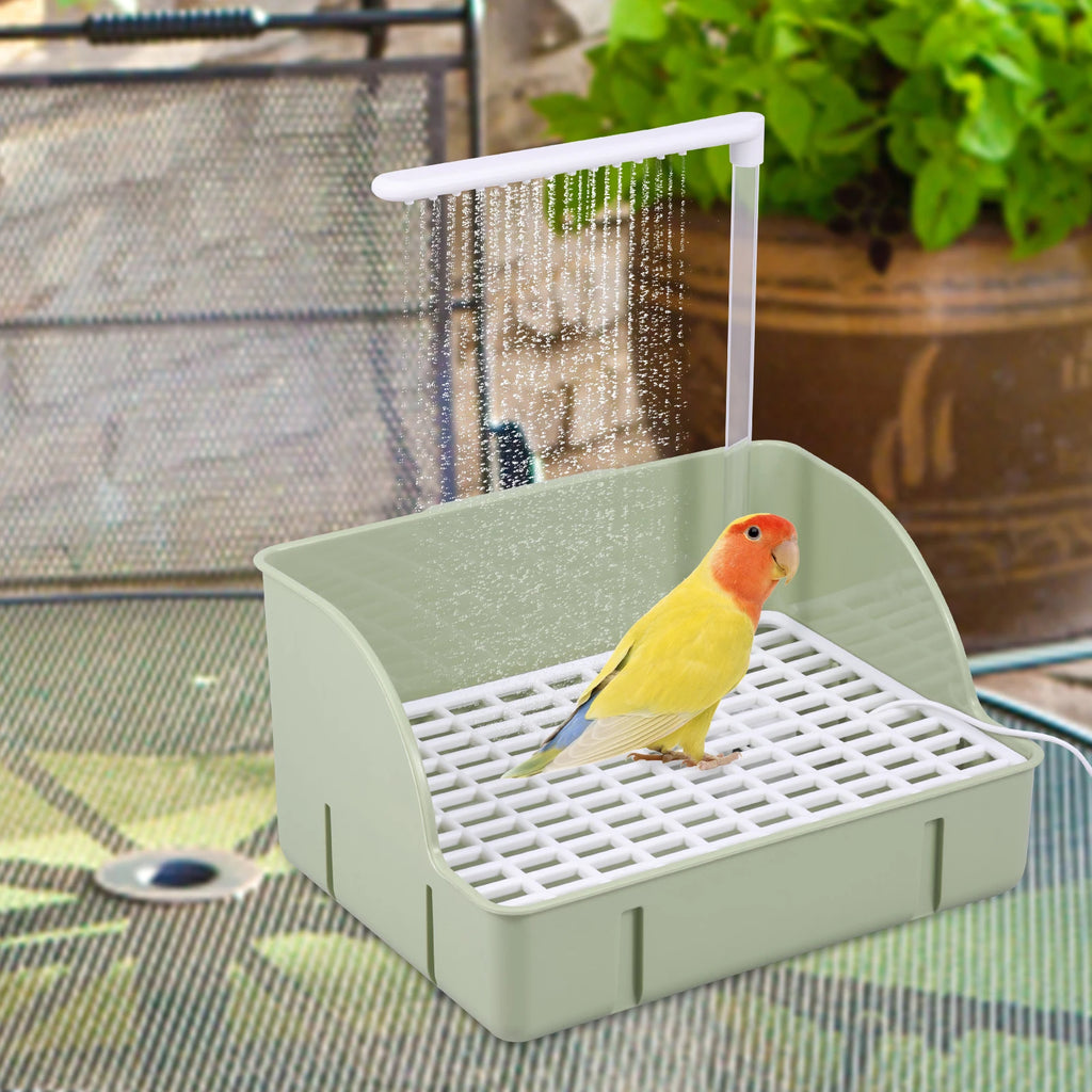 Bañera automática para pájaros y loros, con circulación de agua, USB, eléctrica, para periquitos, ducha, fuente, suministros para pájaros.