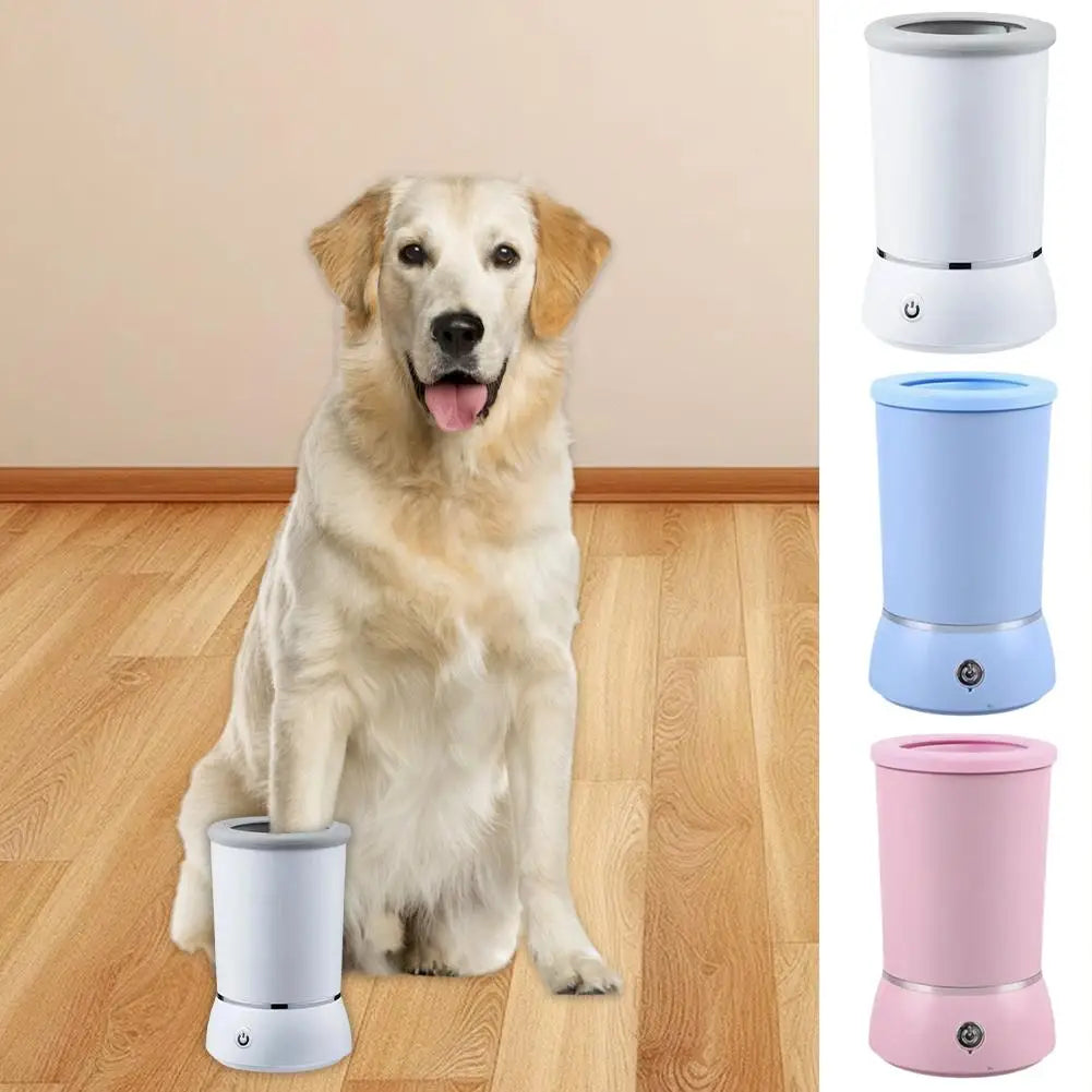 Limpiador automático de patas para mascotas, inteligente y silencioso, con USB, para perros y gatos