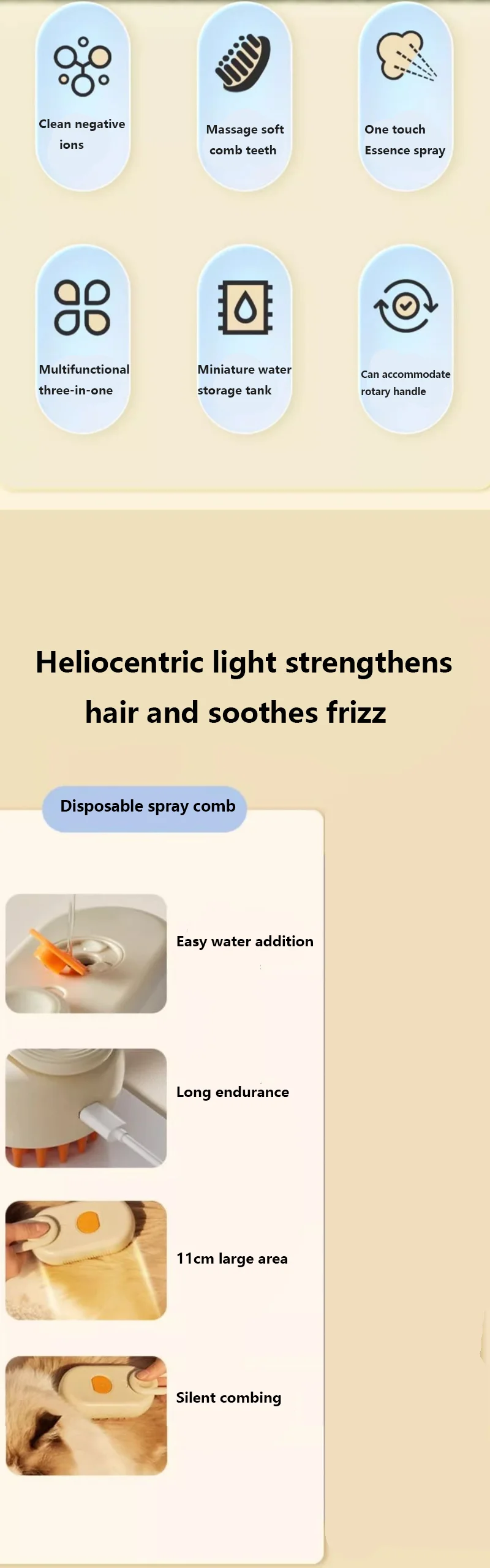 Cepillo 3 en 1 para pelo de perro y gato, cepillo eléctrico para limpieza de mascotas, cepillo con pulverizador de vapor, peine de masaje para depilación, cepillo antienredos.
