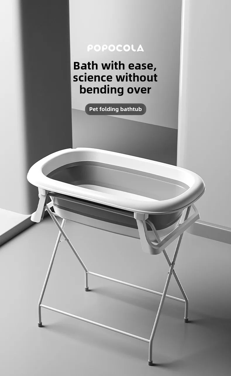 Bañera plegable para mascotas sin agacharse para perros y gatos