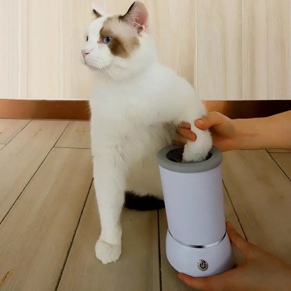 Limpiador automático de patas para mascotas, inteligente y silencioso, con USB, para perros y gatos
