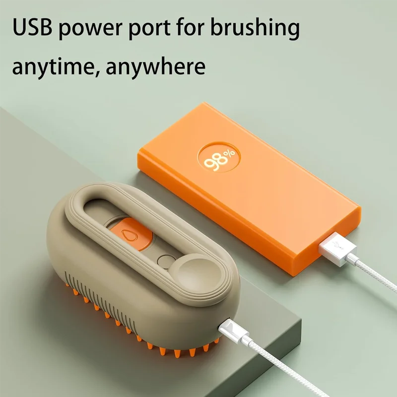 Cepillo 3 en 1 para pelo de perro y gato, cepillo eléctrico para limpieza de mascotas, cepillo con pulverizador de vapor, peine de masaje para depilación, cepillo antienredos.