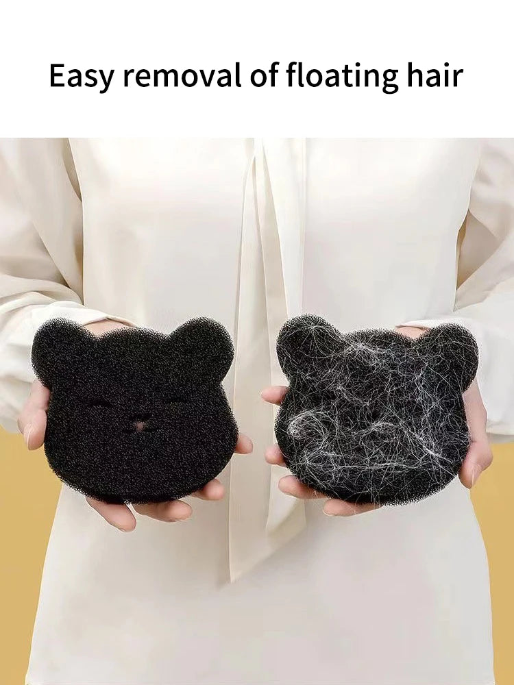 2/4 juegos de quitapelos para mascotas, esponja adhesiva lavable a máquina, reutilizable, apta para lavadora y secadora, color negro