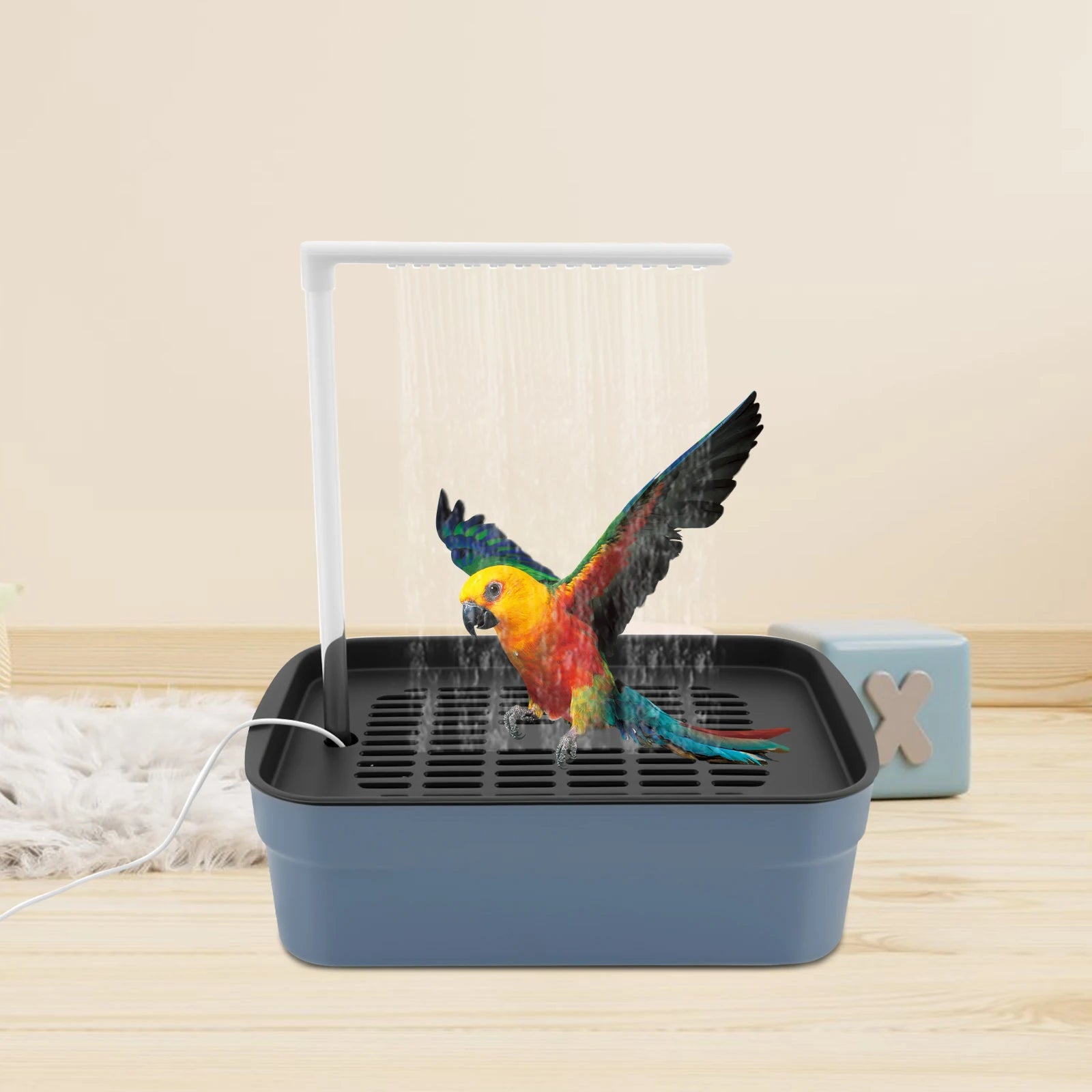 Bañera automática para pájaros y loros, con circulación de agua, USB, eléctrica, para periquitos, ducha, fuente, suministros para pájaros.