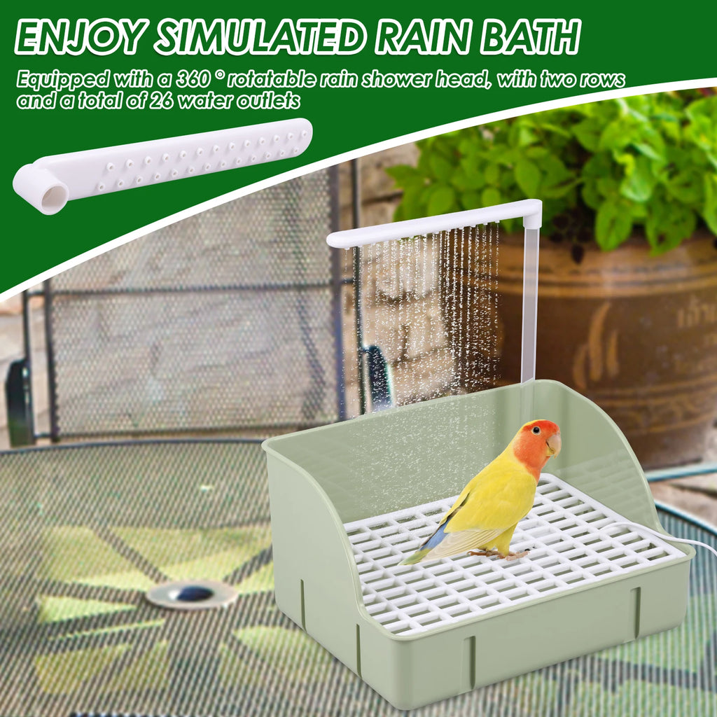 Bañera automática para pájaros y loros, con circulación de agua, USB, eléctrica, para periquitos, ducha, fuente, suministros para pájaros.