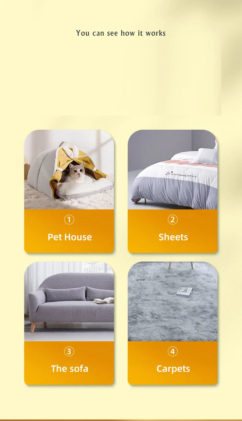 Cepillo quitapelos HOOPET para mascotas, ideal para perros y gatos, ideal para limpiar el pelaje, muebles, sofás y ropa.